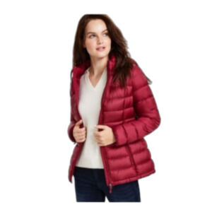 Charter Club Down Filled Packable Red Puffer Jacket Size Medium